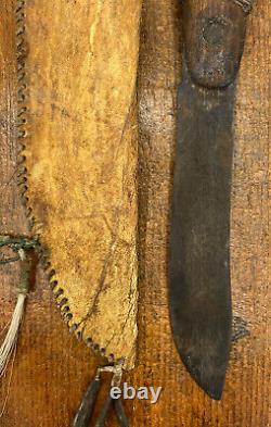 Early Native American Knife and Parfleche Sheath