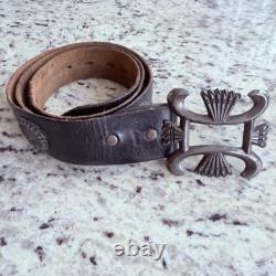 Early Native American Navajo John B. Begay Jr. Sterling Silver Concho Belt