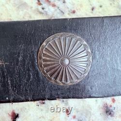 Early Native American Navajo John B. Begay Jr. Sterling Silver Concho Belt