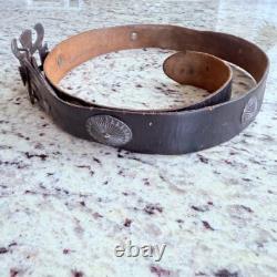Early Native American Navajo John B. Begay Jr. Sterling Silver Concho Belt