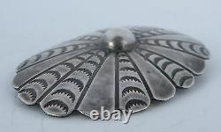 Early Native American, Navajo Sterling silver pin brooch, unique hand stamped