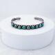 Early Native American Old Pawn Sterling Silver. 925 Turquoise Cuff Bracelet
