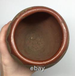 Early Native American San Ildefonso Red Ware Pottery Avanyu Serpent Vase Vessel