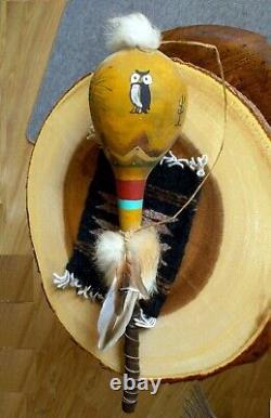 Early Native American Shamen's Medicine/peyote Rattle/shaker/dance Ceremony