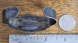 Early Native American Sterling Silver & Turquoise Cuff Bracelet