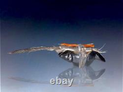 Early Native American Zuni Carved Jet Wolf Fetish By Teddy Weahkee (d.)