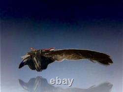 Early Native American Zuni Carved Jet Wolf Fetish By Teddy Weahkee (d.)