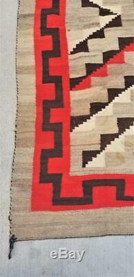 Early Navajo Area Rug Blanket Native American Textile Weaving LARGE 83 x 69