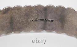 Early Navajo Cerrillos Turquoise Bracelet Fred Harvey Era Coin Silver Rare Pawn