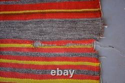 Early Navajo Child's Wearing Blanket Circa 1890s Stripes, Soft Wools