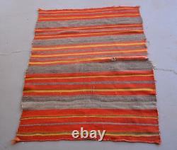 Early Navajo Child's Wearing Blanket Circa 1890s Stripes, Soft Wools