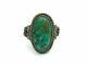 Early Navajo Coin Ingot Silver Royston Turquoise Ring