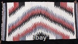 Early Navajo Eye Dazzler handwoven rug weaving, 36x29. Mint, Superb