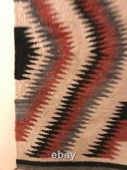 Early Navajo Eye Dazzler handwoven rug weaving, 36x29. Mint, Superb