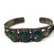 Early Navajo Handcrafted Green Turquoise Cuff Bracelet