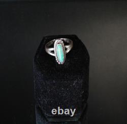 Early Navajo Harvey Era Sterling Silver Navajo Turquoise Ring