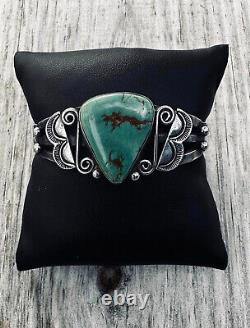Early Navajo Ingot turquoise cuff bracelet 1930-1940