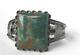 Early Navajo Old Pawn Sterling Kings Manassa Green Turquoise Cuff Bracelet 62 Gr