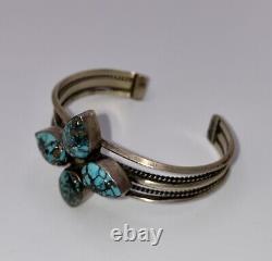 Early Navajo Quality Turquoise and Sterling Silver Cuff Bracelet