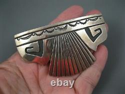 Early Navajo Signed Sterling Tommy Singer Hair Clip 3 Inches 32 Grams Rare