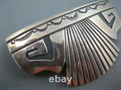 Early Navajo Signed Sterling Tommy Singer Hair Clip 3 Inches 32 Grams Rare