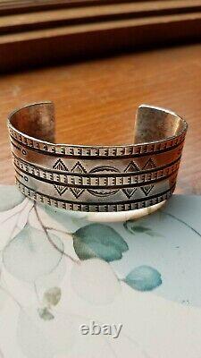 Early Navajo Silver Ingot Cuff Bracelet