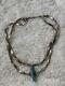 Early Navajo Sterling Pearl Handmade Bead Necklace