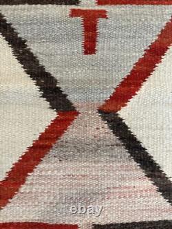 Early Navajo Textile Tapestry Rug Wall Hanging Estate Authentic Hand Crafted
