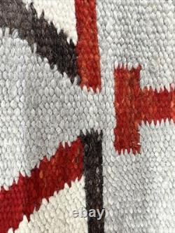 Early Navajo Textile Tapestry Rug Wall Hanging Estate Authentic Hand Crafted