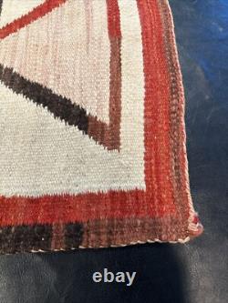 Early Navajo Textile Tapestry Rug Wall Hanging Estate Authentic Hand Crafted