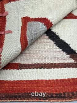 Early Navajo Textile Tapestry Rug Wall Hanging Estate Authentic Hand Crafted