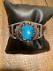 Early Navajo Turquoise Cuff Bracelet Very Nice Stone