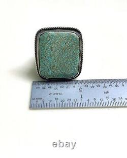 Early Navajo Turquoise Ring, 17.4 grams valuable stone Size 10ish