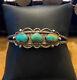 Early Navajo Twisted Wire Turquoise Bracelet 1930-1940