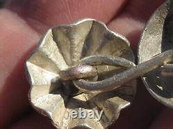 Early Navajo coin silver cape or shaw fasteners c-1915