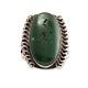 Early Old Pawn Sterling Silver Green Turquoise Ring 5.5