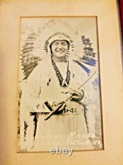 Early Penobscot Maine Native American Indian Framed Tribal Governor Nicola Photo