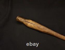 Early Plains Native American wooden Stun Arrow with Bullet Shell blunt Tip