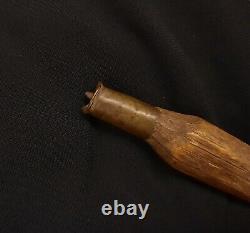 Early Plains Native American wooden Stun Arrow with Bullet Shell blunt Tip