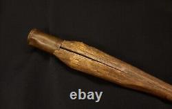 Early Plains Native American wooden Stun Arrow with Bullet Shell blunt Tip