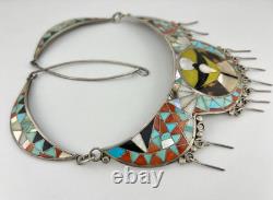 Early RARE Valentino Matilda Banteah Zuni Sterling Silver Eagle Collar Necklace