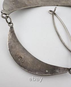 Early RARE Valentino Matilda Banteah Zuni Sterling Silver Eagle Collar Necklace