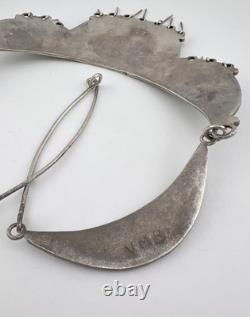 Early RARE Valentino Matilda Banteah Zuni Sterling Silver Eagle Collar Necklace