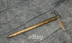 Early Rare Crow Indian Pipe Tomahawk Forged Spontoon Head Gun Barrel Bowl 1780