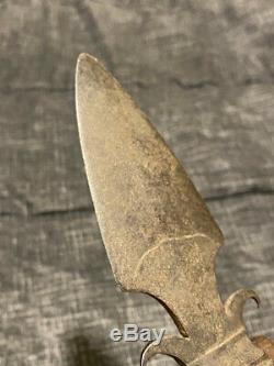 Early Rare Crow Indian Pipe Tomahawk Forged Spontoon Head Gun Barrel Bowl 1780