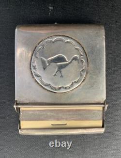 Early Rare Hopi Silver Match Safe Holder Box Container Native American Navajo