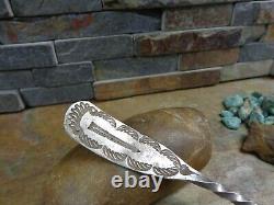 Early! Rare Navajo Sterling Stamped Arrow Spoon Native Old Pawn Fred Harvey Era