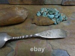 Early! Rare Navajo Sterling Stamped Arrow Spoon Native Old Pawn Fred Harvey Era