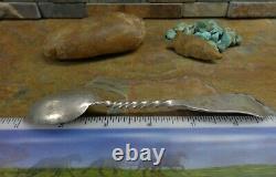 Early! Rare Navajo Sterling Stamped Arrow Spoon Native Old Pawn Fred Harvey Era