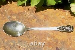 Early Rare Sterling SHREVE & CO NORMAN Hammered Native American Arrow Head Spoon